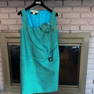 Vintage Peggy Jennings Blazer and Dress Set Aqua Green - Medium